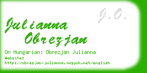 julianna obrezjan business card